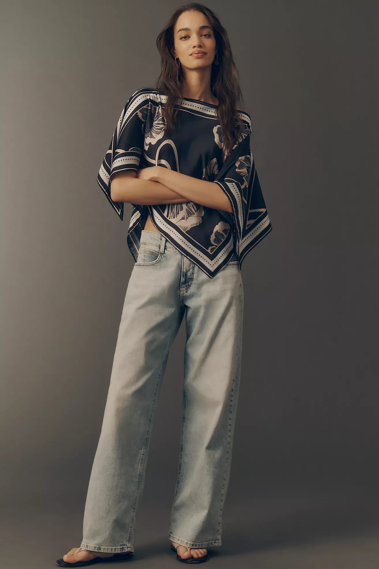 By Anthropologie Printed Scarf Poncho | Anthropologie (US)