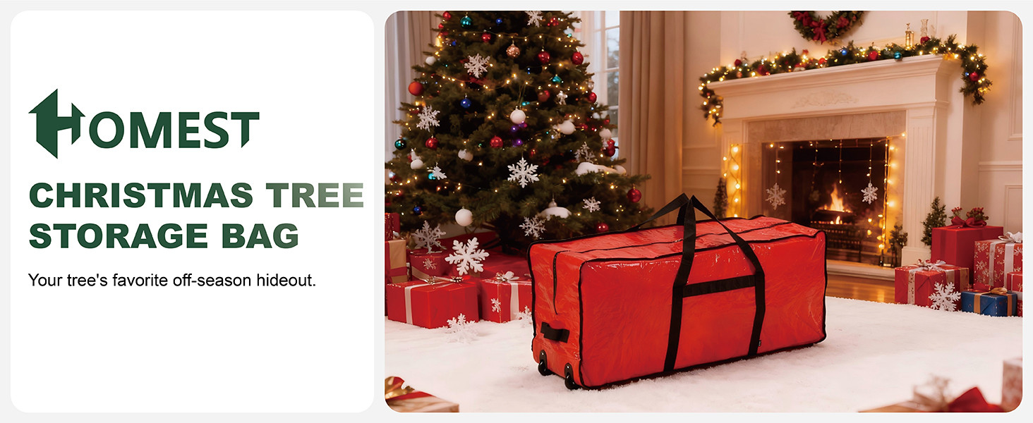 HOMEST Christmas Tree Storage Bag, Fits for 6/7.5 ft Xmas Artificials, Zippered Bag with Reinforc... | Amazon (US)