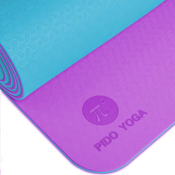 Pido Yoga Mat - 1/4 & 1/3 Inch Extra Thick Non Slip Yoga Mat for Women & Men Eco Friendly TPE Fit... | Amazon (US)