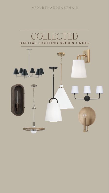 collected // capital lighting $200 and under 

vanity lighting
sconces
pendants
lighting roundup 


#LTKhome