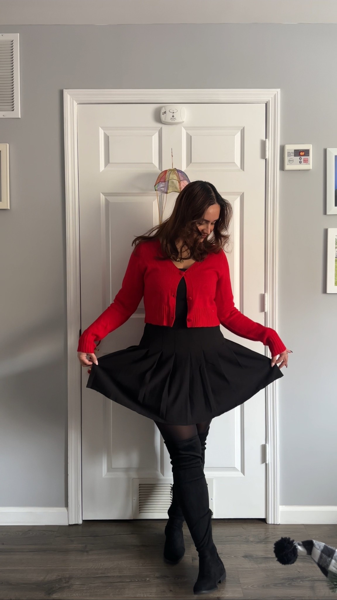 Thanksgiving outfit, Thanksgiving outfit ideas, Thanksgiving outfit Inspo, outfit ideas outfit Inspo, dressy outfit, effortless chic, chic style, midsize fashion, midsize style, Amazon fashion, Amazon fashion finds, shein style, shein outfits, affordable fashion, effortless style, thigh high boots, black mini skirt, red cardigans, old navy style. 

#LTKSeasonal #LTKgrwm #LTKHoliday