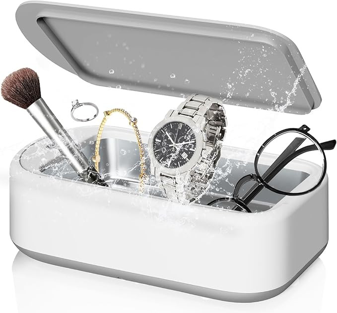 Ultrasonic Jewelry Cleaner, 640mL Ultrasonic Cleaner Machine for Retainer, 48KHz Denture Cleaner... | Amazon (US)