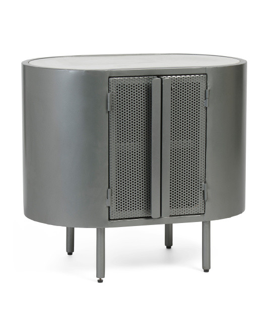 27x16 Metal And Marble Luke Side Table | TJ Maxx