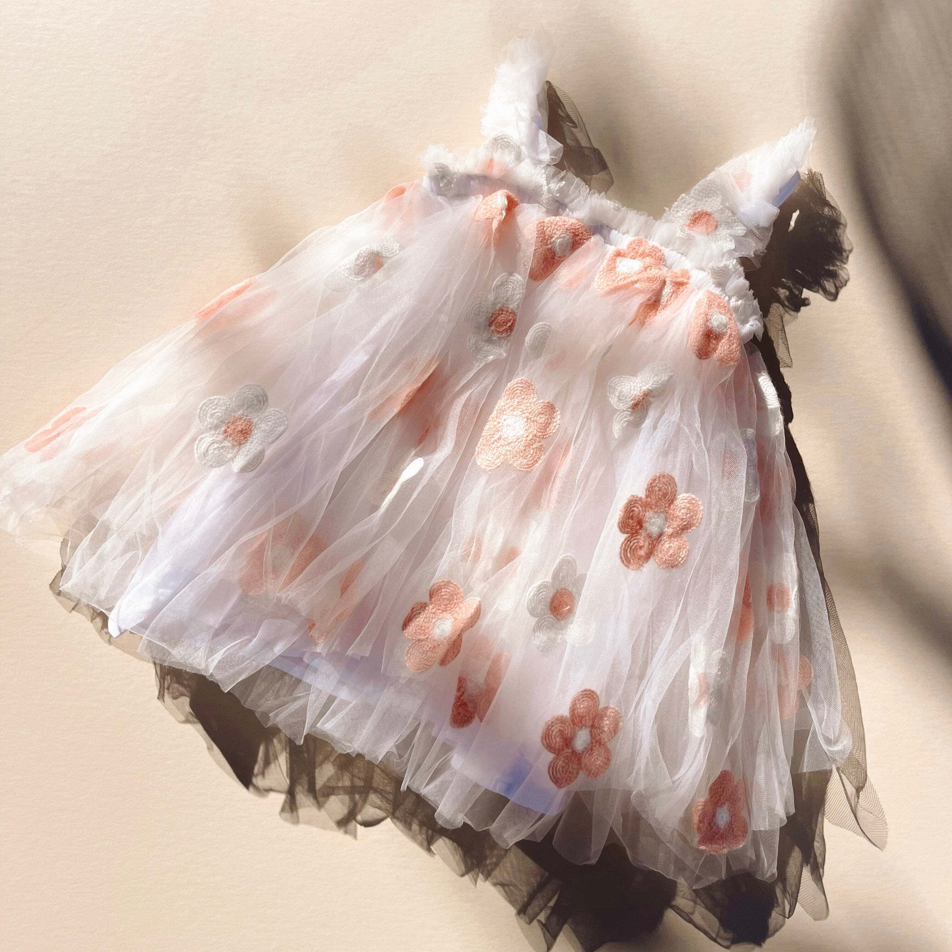 Poppy Tulle Dress WHITE MULTI / 5T | Wild + Rae