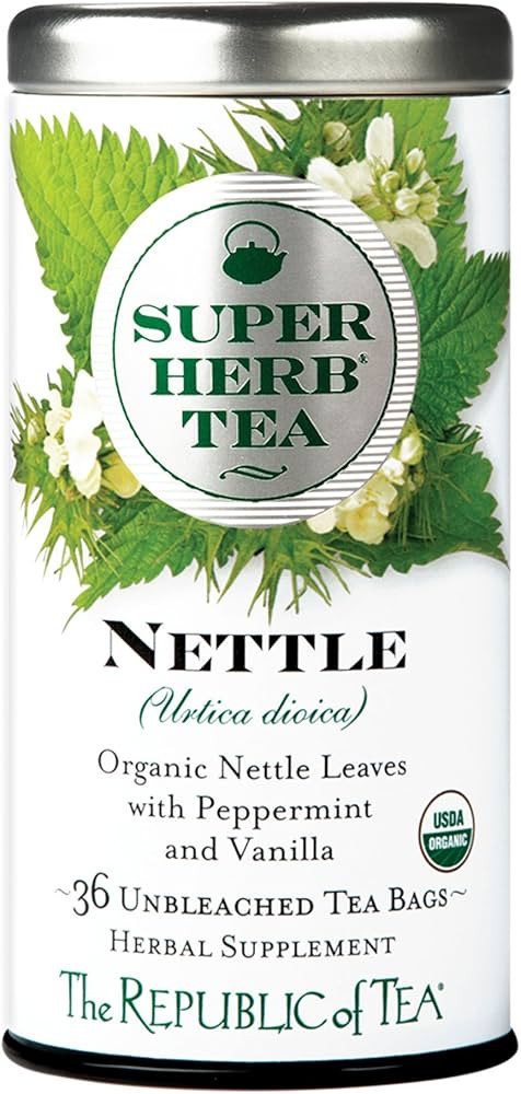 The Republic of Tea — Organic Nettle SuperHerb Tea Tin, 36 Herbal Tea Bags, Naturally Caffeine-... | Amazon (US)