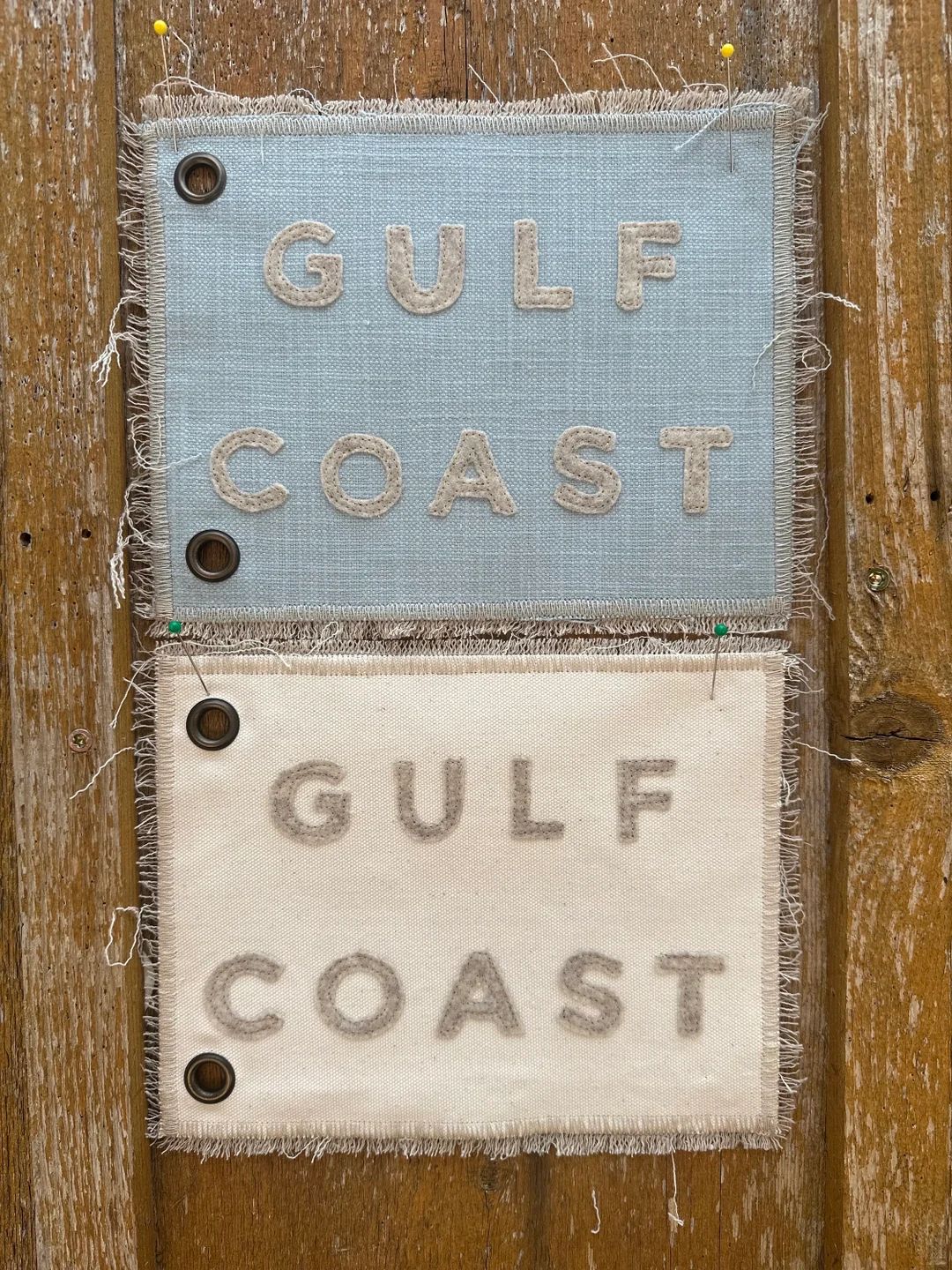Vintage Inspired smaller mini size camp flag  Gulf Coast  upcycled recycled beach flag  Californi... | Etsy (US)
