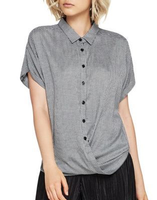 Wrap Hem Gingham Button-Down Shirt | Lord & Taylor