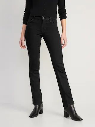 Mid-Rise Wow Boot-Cut Black Jeans for Women | Old Navy (US)