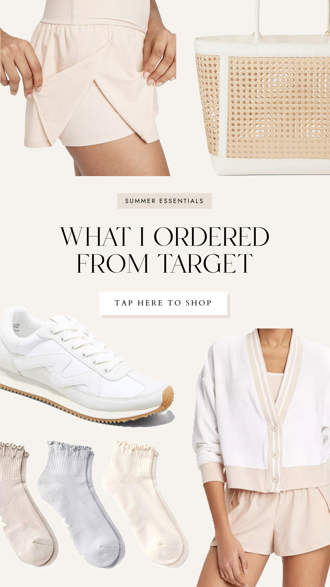 Neutral outfit essentials I ordered from Target! #springbreak #vacationoutfit #outfitideas #springoutfit #summeroutfit #sneakers #matchingset #totebag 

 #LTKSaleAlert #LTKFindsUnder50 #LTKFindsUnder100