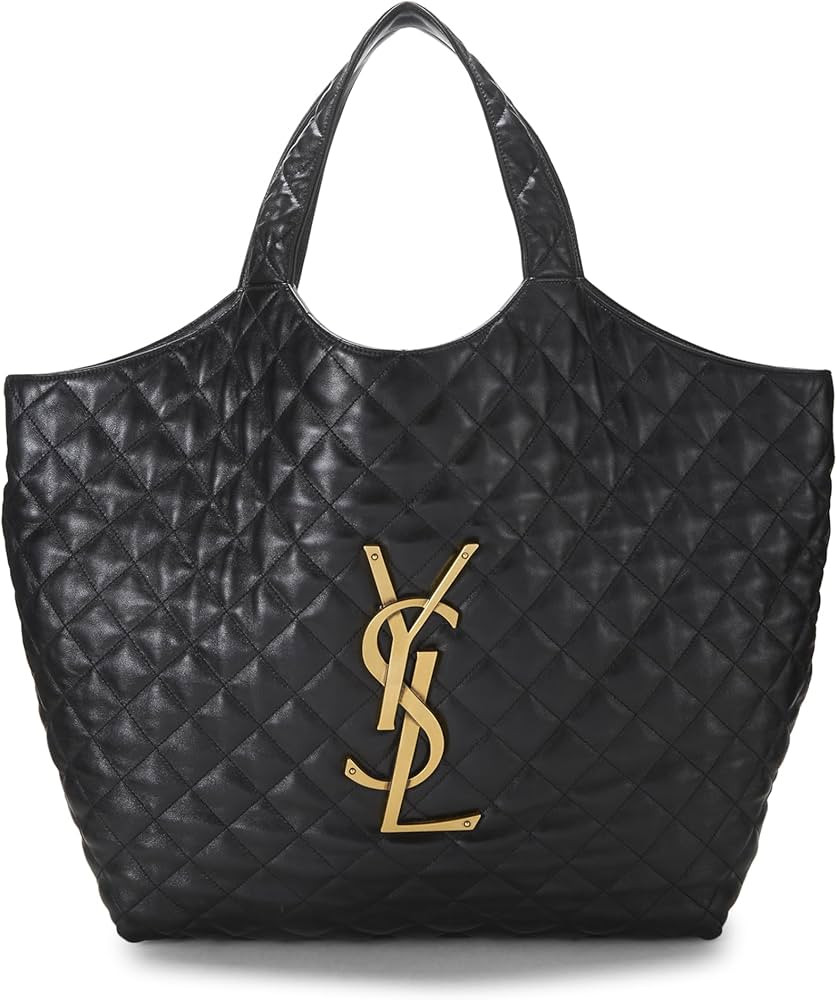 Amazon.com: YSL, Pre-loved Black Lambskin Icare Shopping Tote Maxi, Black : Amazon Luxury | Amazon (US)