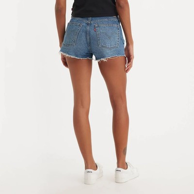 Levi's Women's High Rise Denim Jean Shorts Regular Fit 3" Heavyweight | eBay US