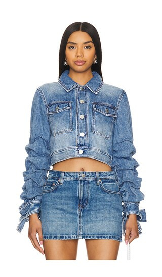 Tiff Denim Jacket in Sullivan Vintage Blue | Revolve Clothing (Global)