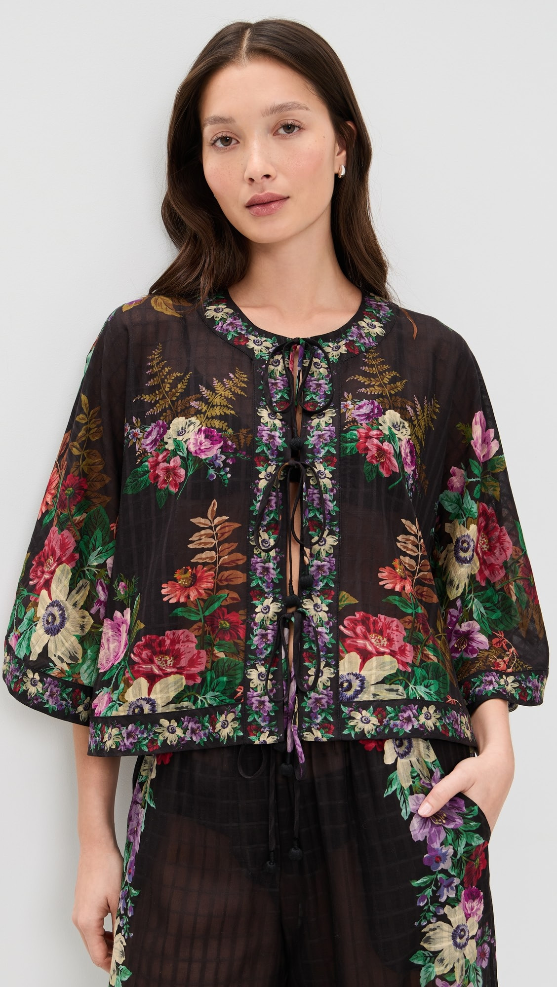 Viktoria Print Tie Front Top | Shopbop