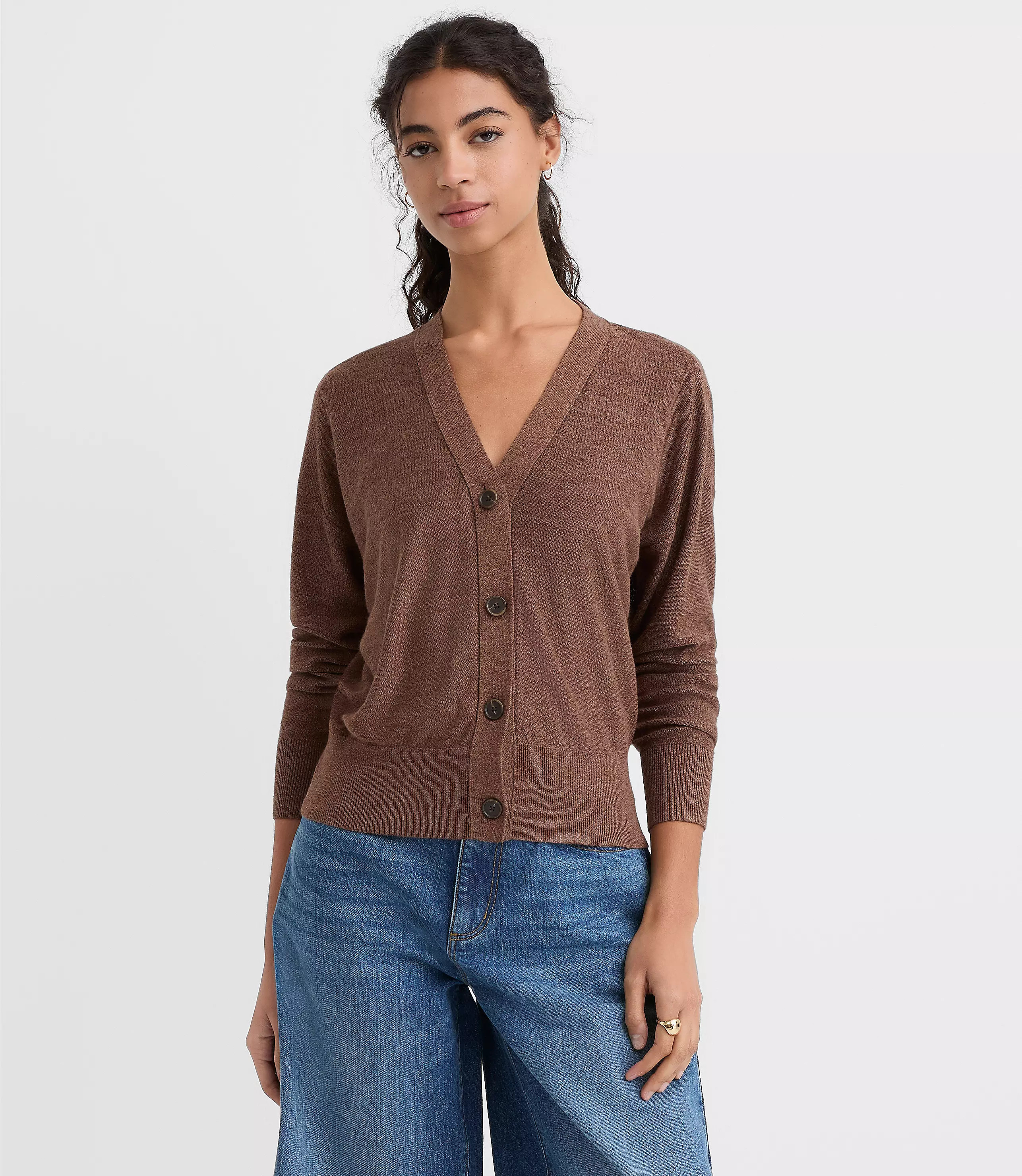 Modern V-Neck Cardigan | LOFT