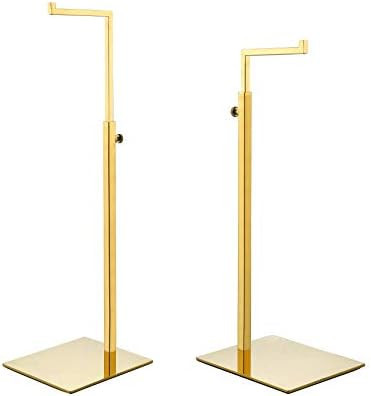 2 Pack Polished Gold Hanging Bag Handbag Rack Display Stand, Retail Countertop Single Hook Adjust... | Amazon (US)