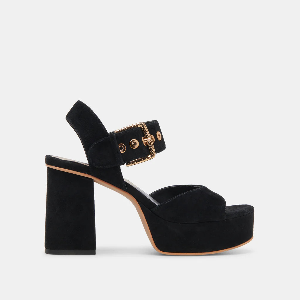 BOBBY HEELS ONYX SUEDE | DolceVita.com
