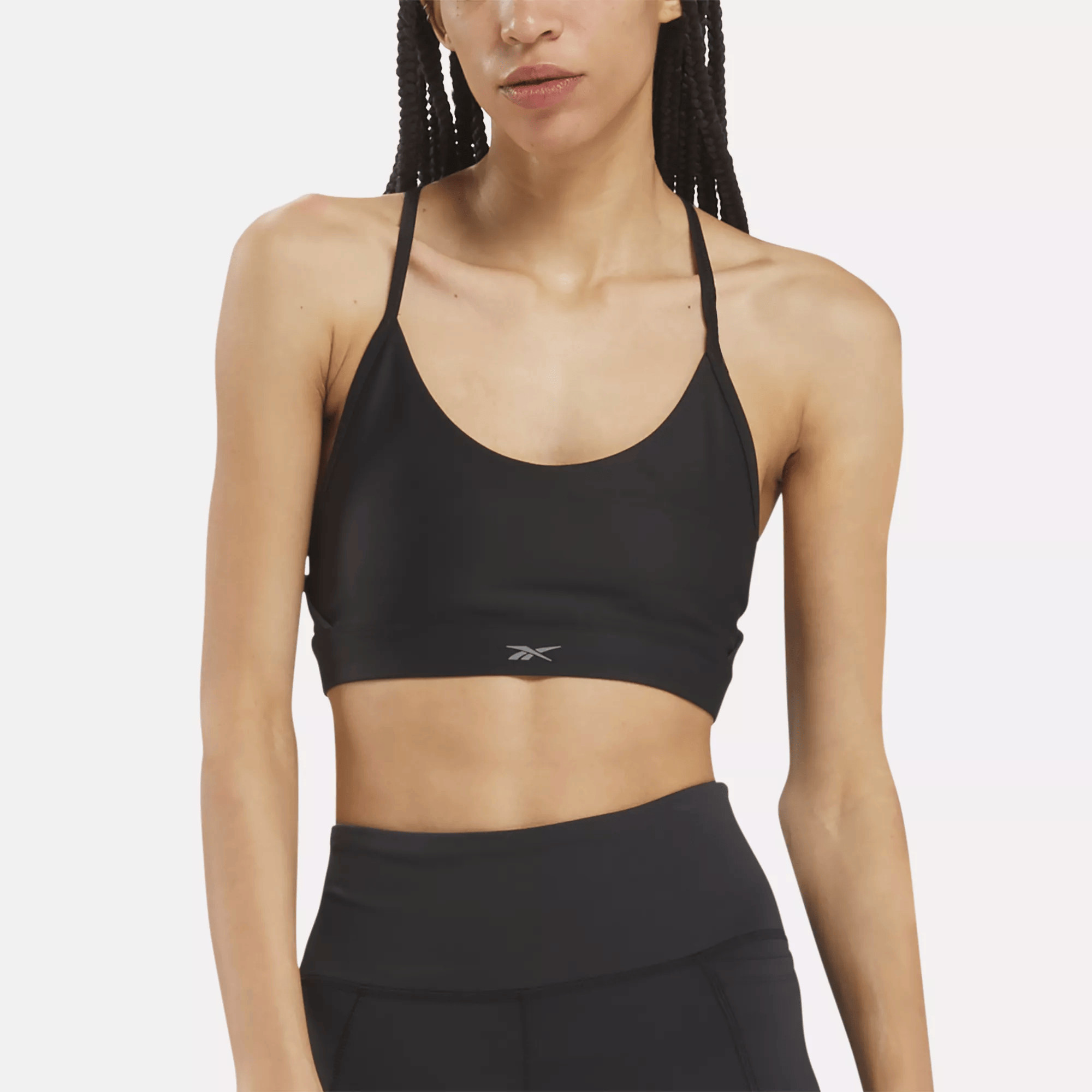 Women's Lux Strappy Sports Bra in Black | Reebok US
