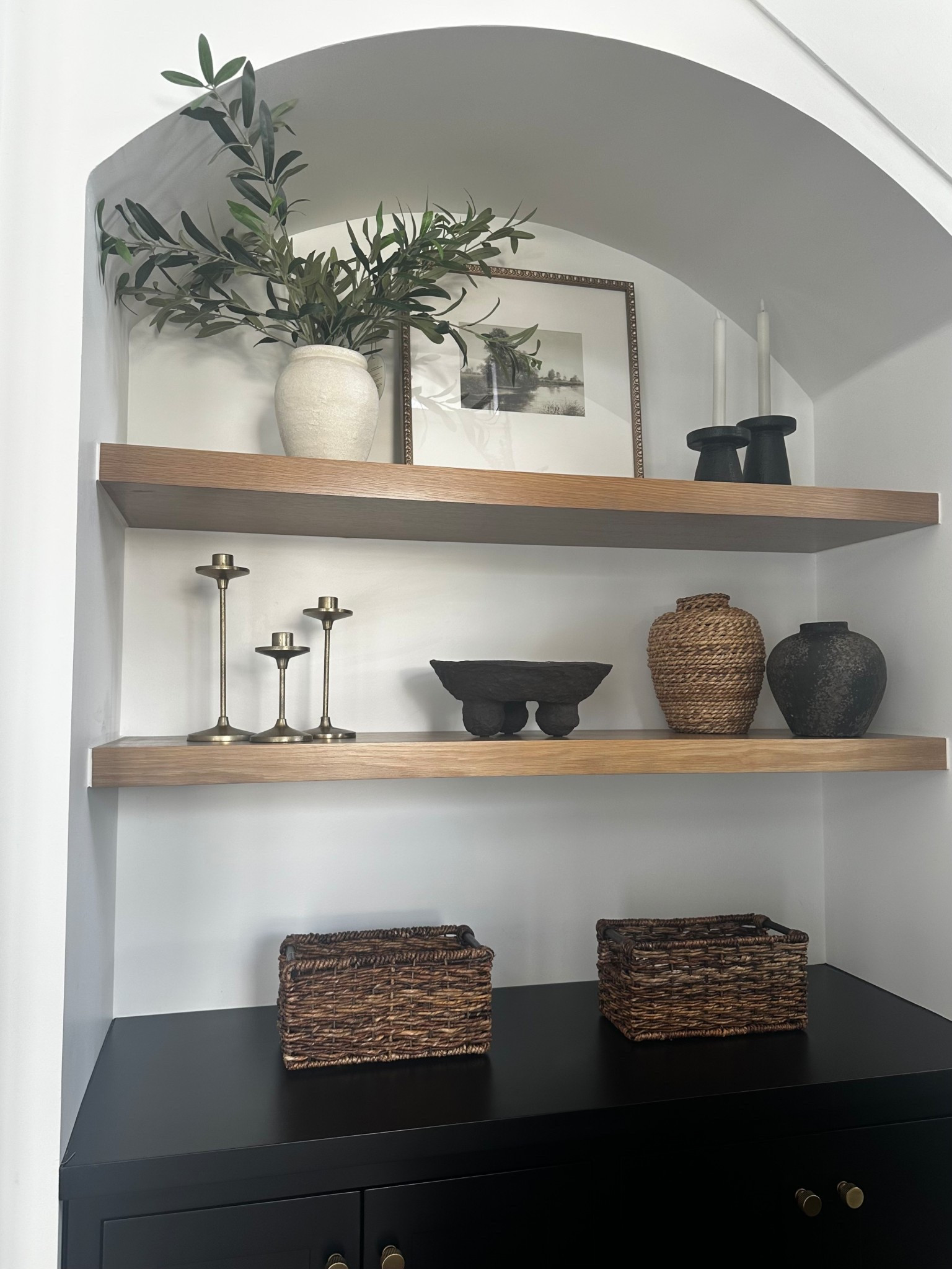 Spring refresh,home decor,texture vases, baskets, shelf decorrations