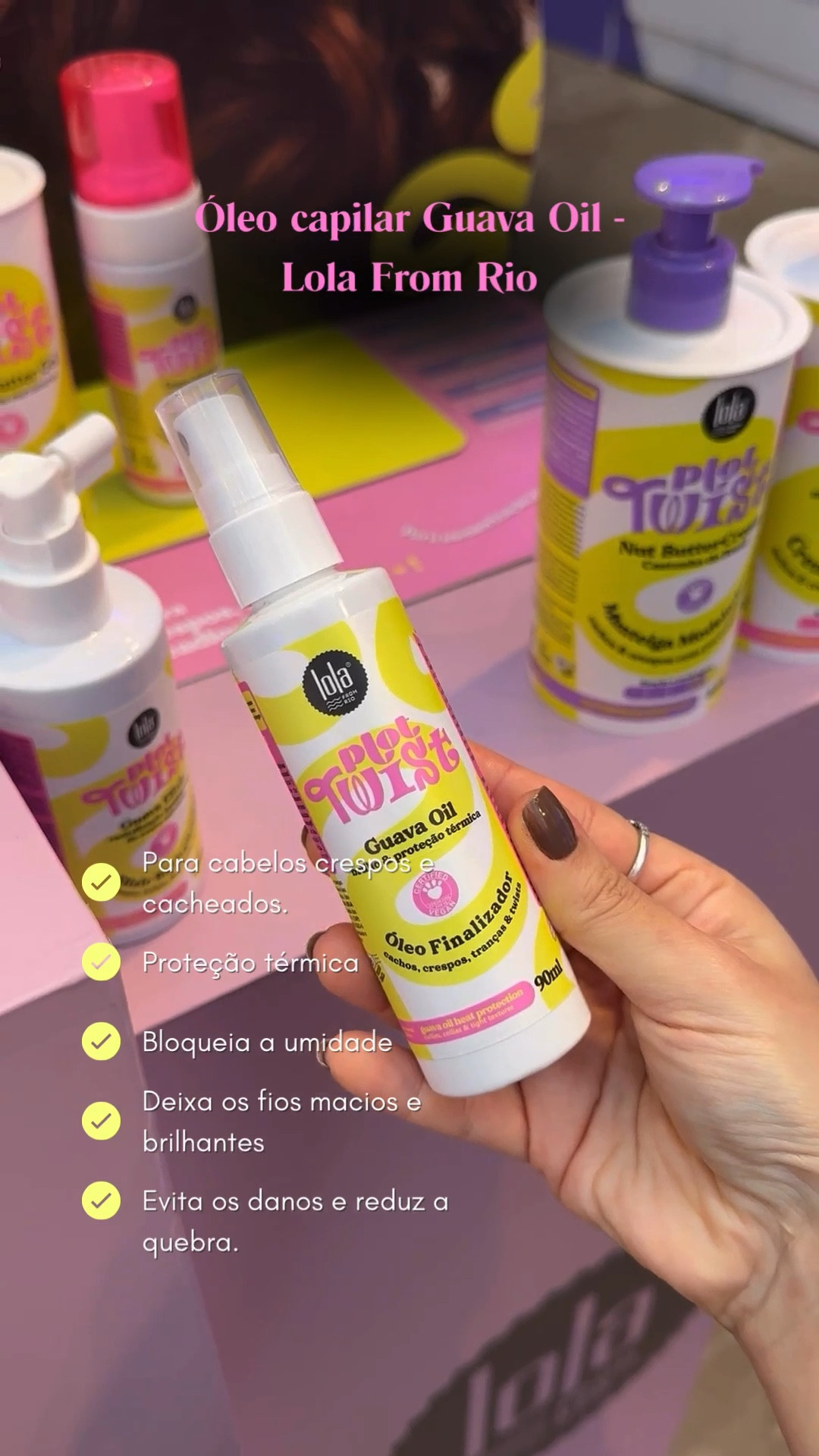 Eu experimentei ele, e mesmo meu cabelo não sendo crespo eu AMEI! Qualidade Lola né? A textura é um pouco mais densa, mas mesmo meu cabelo sendo fino já o pesa nada. Pelo contrário deu um brilho surreal e selou bem as pontas. ✨

#LTKVideo #LTKbrasil #LTKbeauty