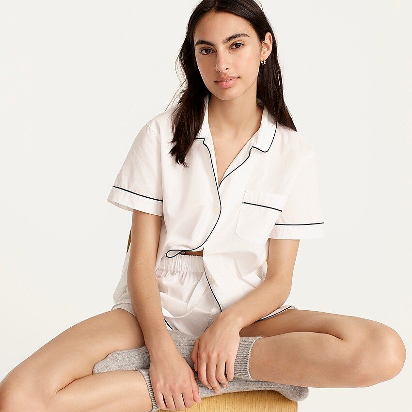 End-on-end cotton pajama short set | J.Crew US