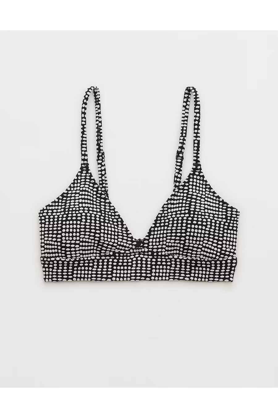 Aerie Jacquard Longline Triangle Bikini Top | Aerie