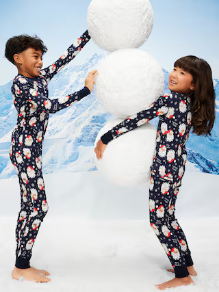 Gender-Neutral Snug-Fit Graphic Pajama Set for Kids | Old Navy (US)