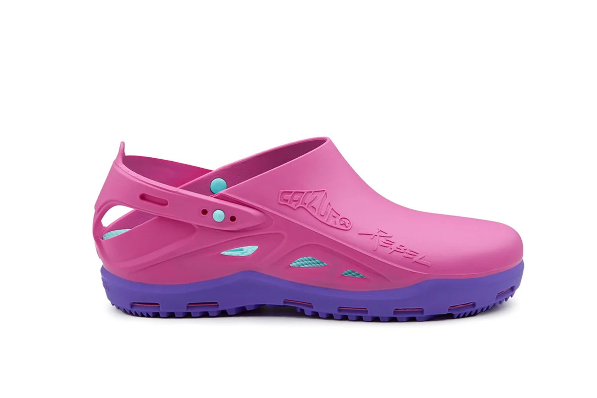 Calzuro Rebel Pink/Purple Clogs | Slip-Resistant Footwear | Calzuro | Calzuro