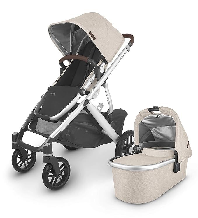 UPPAbaby Vista V2 Stroller - Declan (Oat Melange/Silver/Chestnut Leather) | Amazon (US)