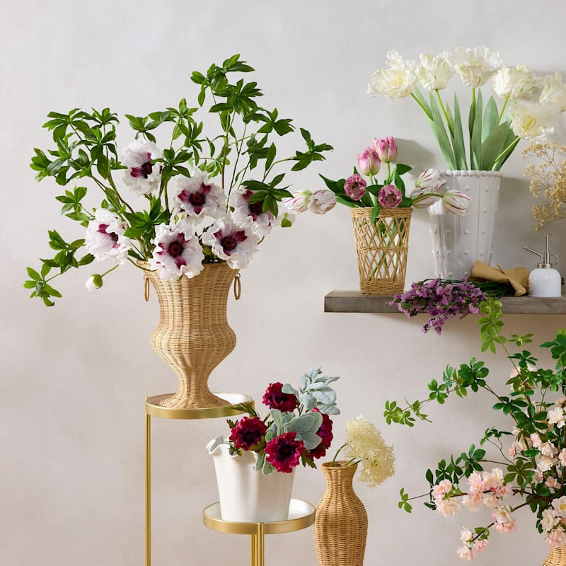 Purple Soft Touch Poppy Floral Pick, 12.5" | At Home