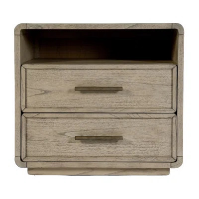 Brewster 32" W Rectangular Wood 2 Drawer Nightstand | Wayfair North America