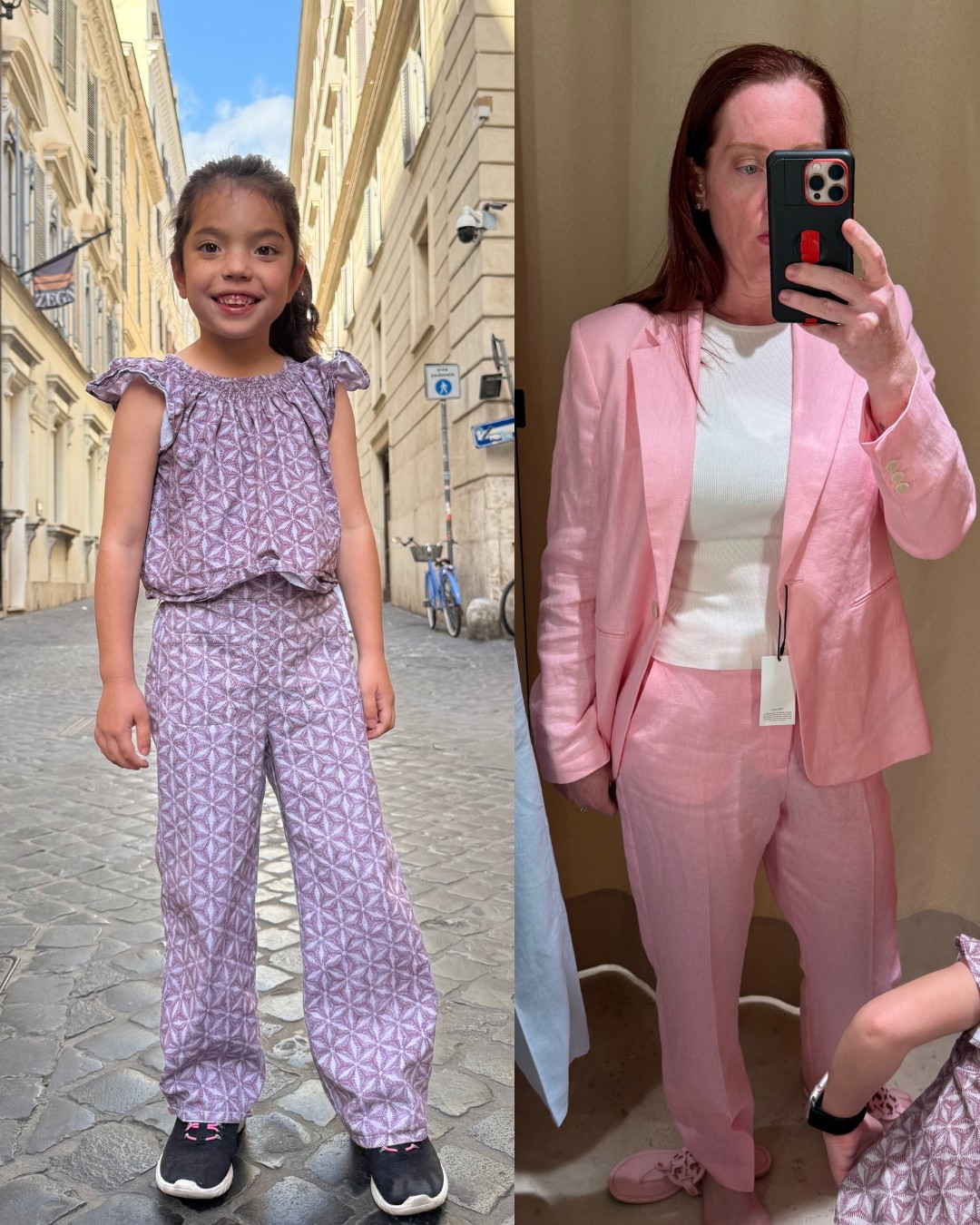 Serving looks from Rome to the fitting room Matching vibes, different styles—Europe edition! #Europe #ootd #new