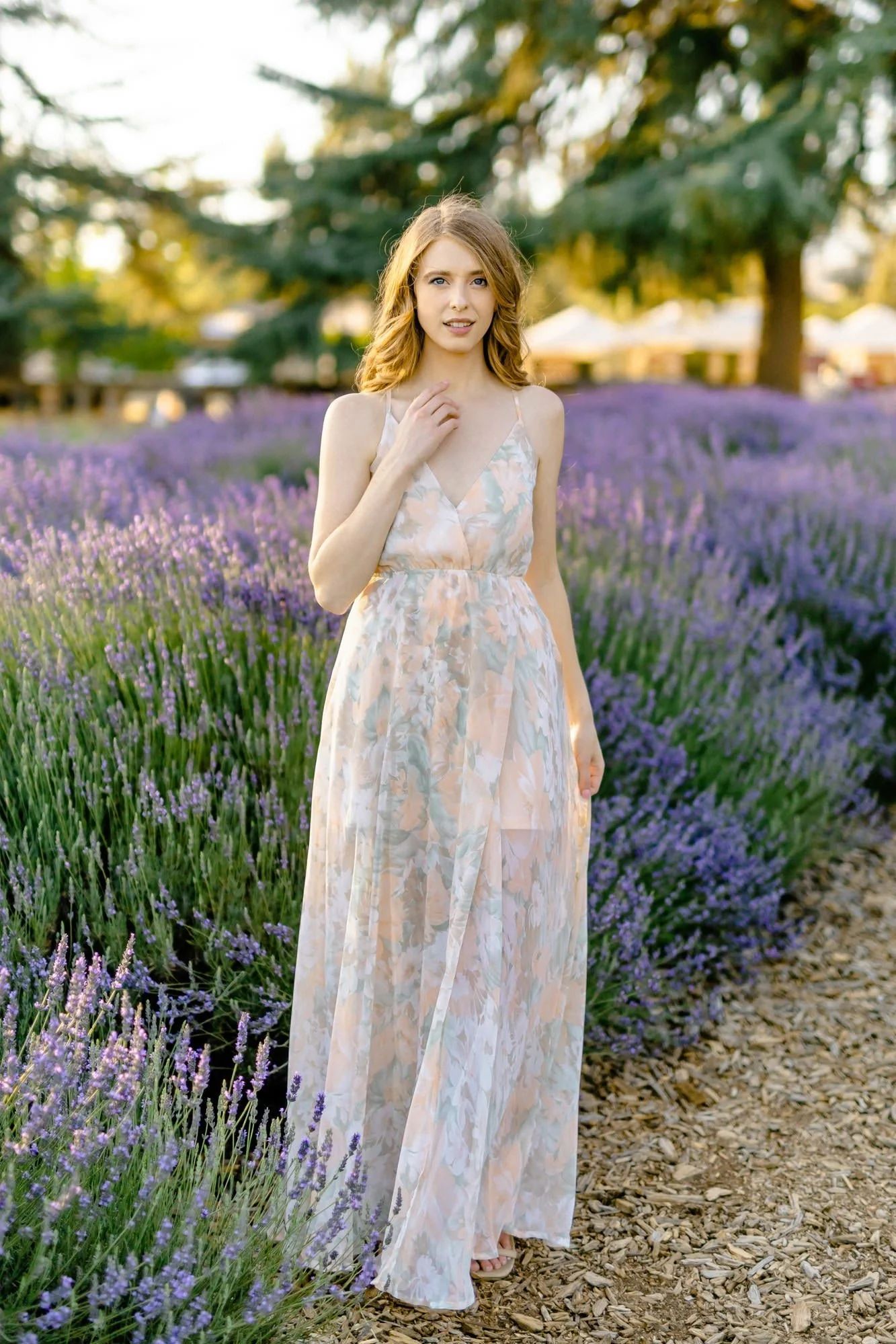 Charlize V-Neck Maxi Dress | Morning Lavender