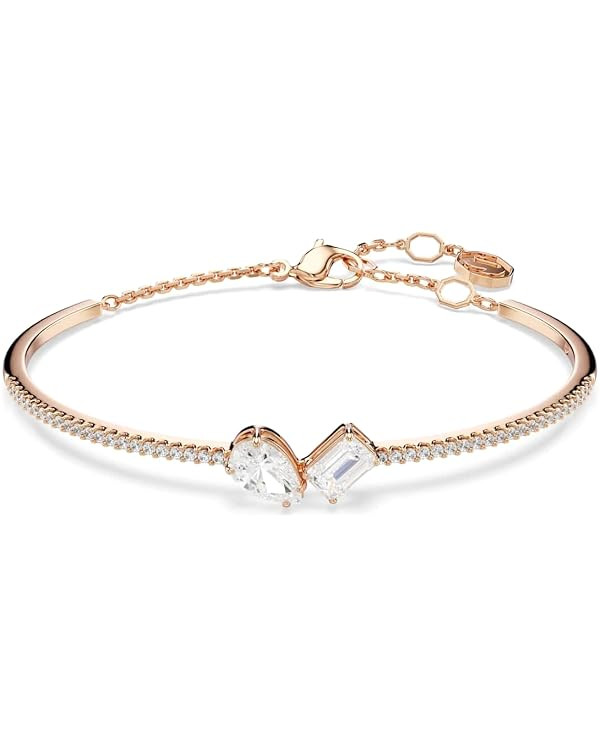 Swarovski Mesmera bangle, Mixed cuts, White, Rose gold-tone finish | Amazon (US)