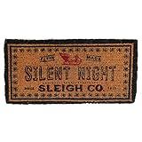 Creative Co-Op 32" L x 16" W Natural Coir Doormat Silent Night Sleigh Co., Black & Red | Amazon (US)