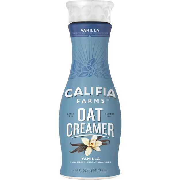 Califia Farms Vanilla Oat Milk Coffee Creamer - 25.4 fl oz | Target
