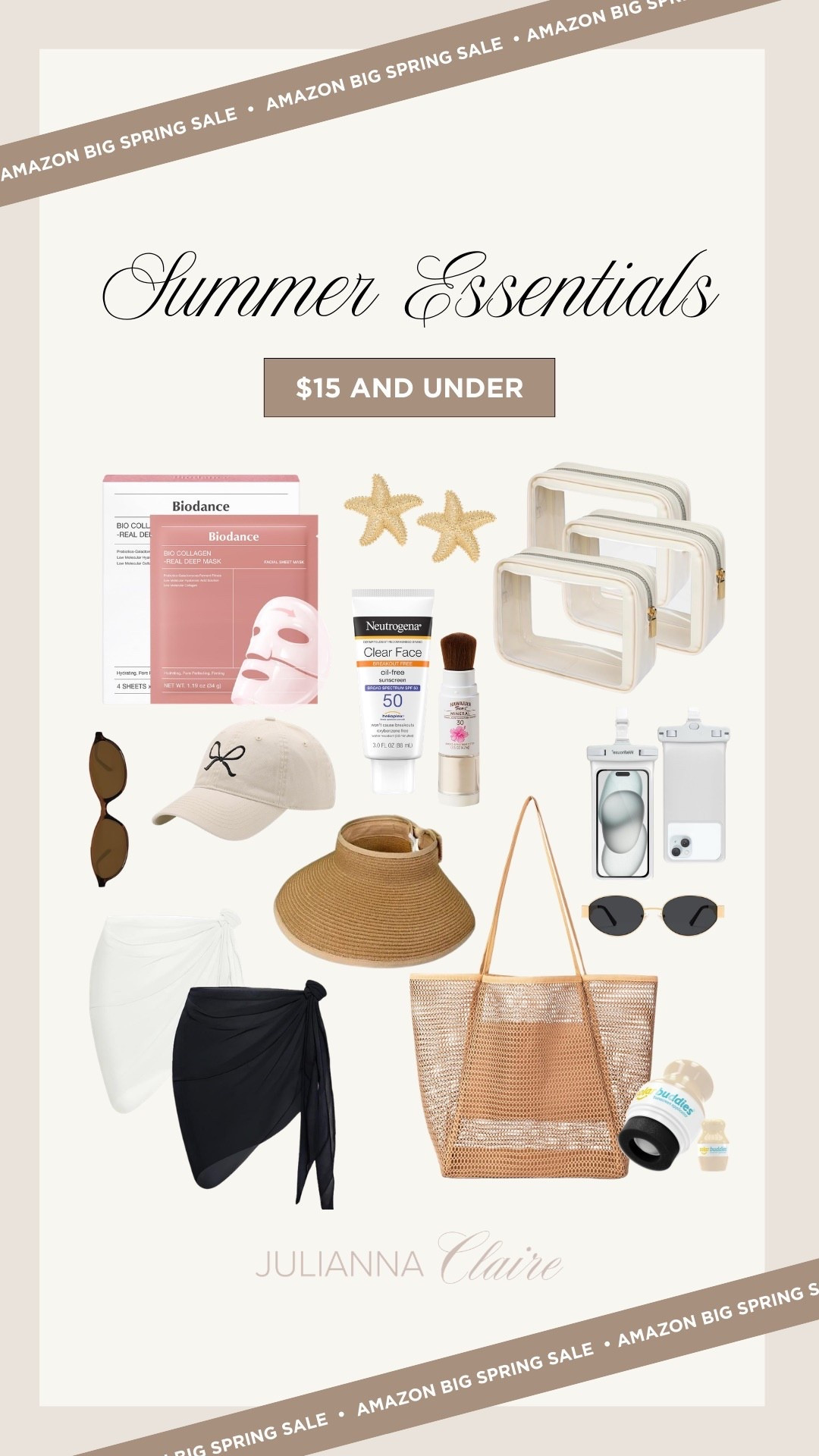 Summer essentials on sale under $15 for Amazon big spring sale! 

#LTKSwim #LTKTravel #LTKSaleAlert