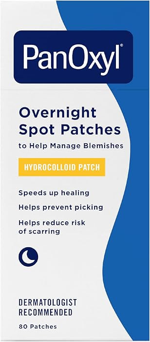 PanOxyl PM Overnight Spot Patches, Advanced Hydrocolloid Healing Technology, Fragrance Free, 80 C... | Amazon (US)