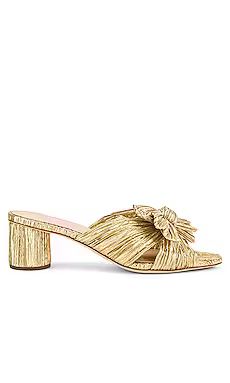 Loeffler Randall Emilia Pleated Knot Mule in Gold from Revolve.com | Revolve Clothing (Global)