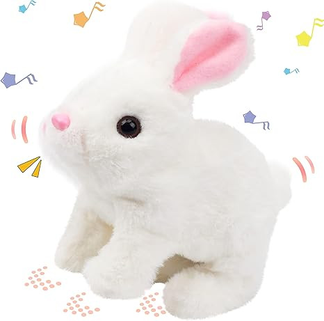 Hopearl Hopping Rabbit Interactive Electronic Pet Plush Bunny Toy with Sounds and Movements Anima... | Amazon (US)