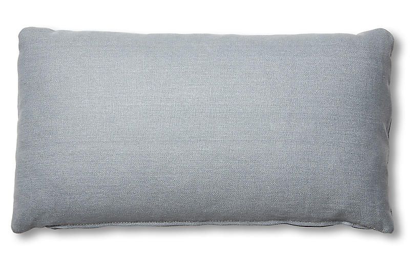Ada Long Lumbar Pillow, Smoky Blue Linen | One Kings Lane