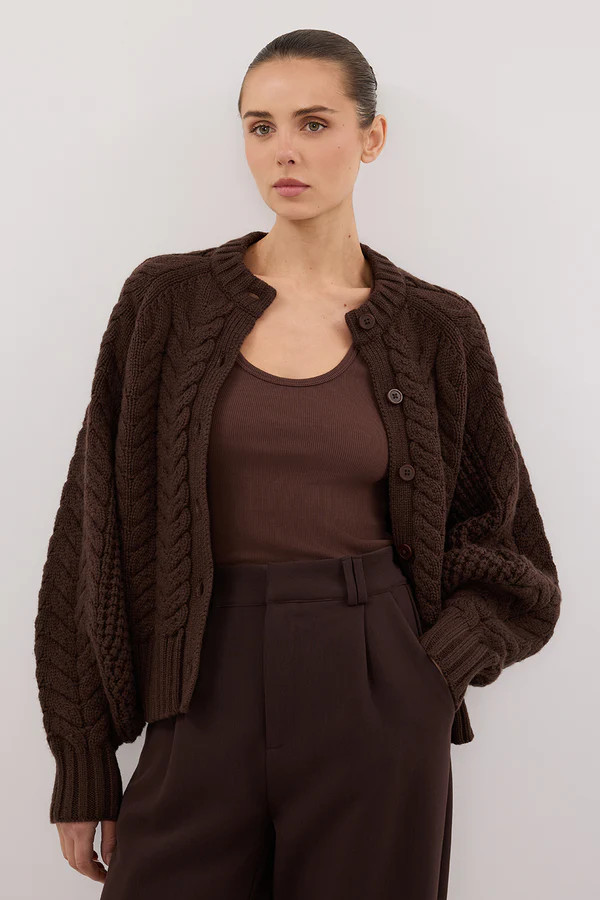 TOM CHOC CABLE KNIT CARDIGAN | DISSH