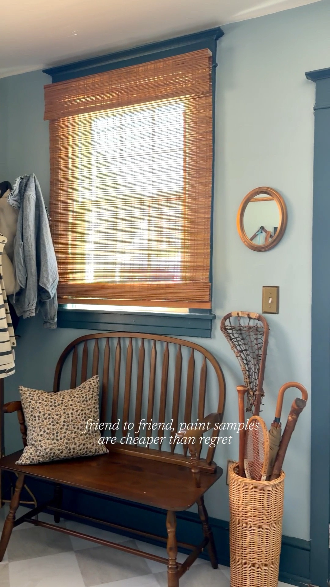 I’ve always followed a paint process for good reason. No matter how confident I am in a color, it never goes straight on the wall.

Paint is one of the biggest transformations you can make in a home, but it’s also one of the easiest things to get wrong. Colors shift throughout the day, look different against your finishes, and can feel completely different in your space than they did online or in the store.

Friend to friend: paint samples are cheaper than regret. Want my process to get it right the first time?

Comment SHOP and I’ll send over my list, all of the paint colors used throughout our home, and the sources from this space.