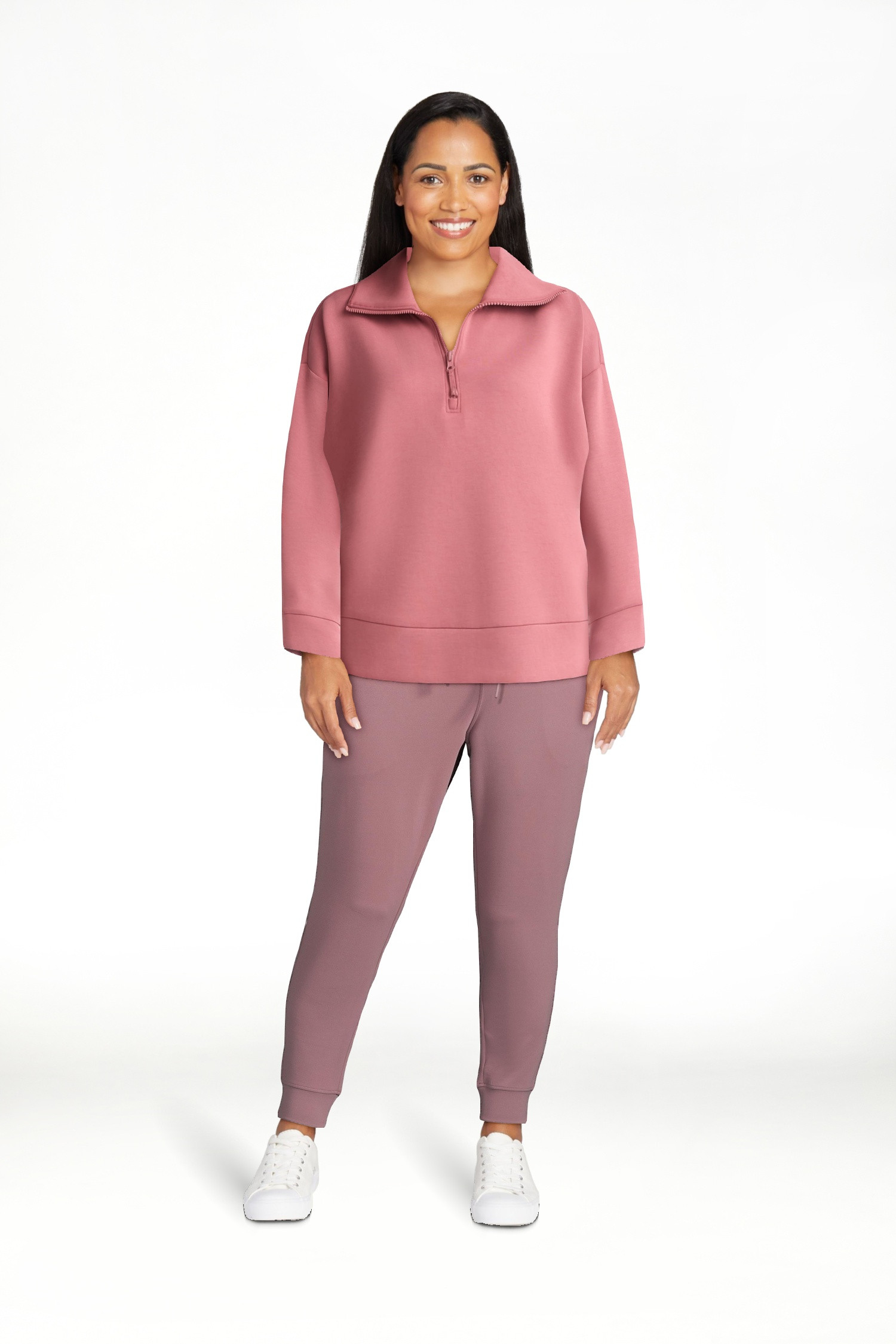 Avia Women's and Women's Plus ScubaKnit Quarter Zip Pullover, Sizes XS-4X | Walmart (US)