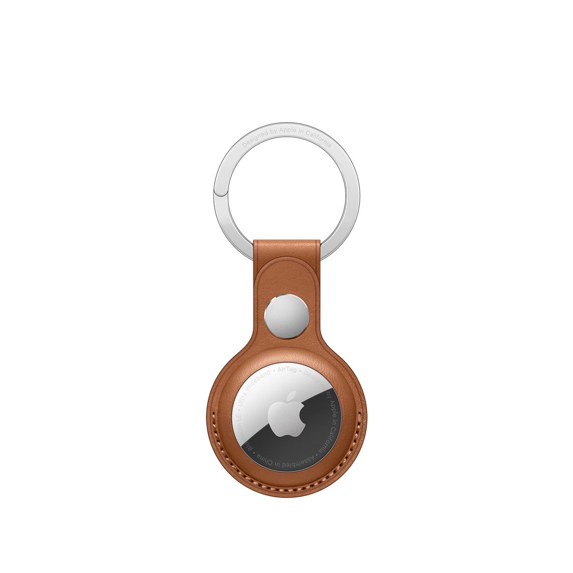 AirTag Leather Key Ring - Saddle Brown | Apple (US)