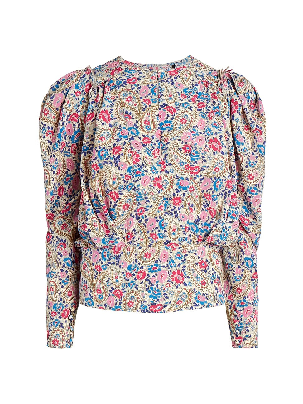 Zarga Puff-Sleeve Floral Blouse | Saks Fifth Avenue