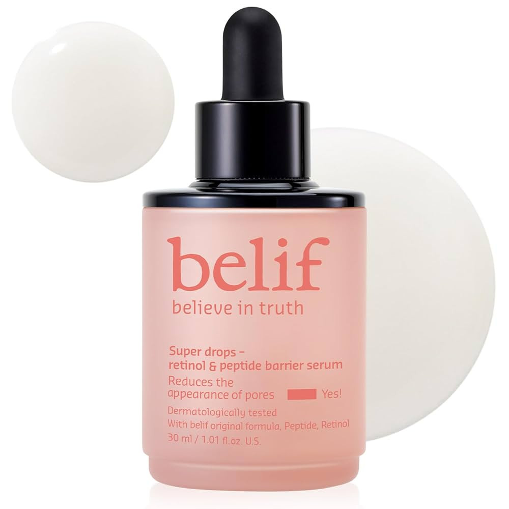 belif Super Drops Retinol & Peptide Barrier Serum | Firming Anti-Aging Serum for Boosting Skin El... | Amazon (US)