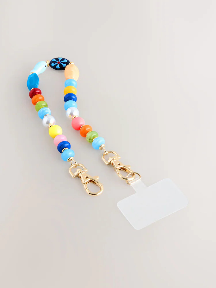 Bright Bead Phone Charm Wristlet | Next US