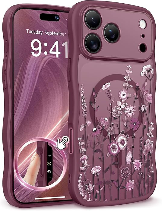 GVIEWIN for iPhone 17 Pro Case Compatible with MagSafe [Curly Wave Edge][Full Camera Protection] ... | Amazon (US)