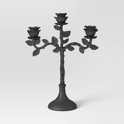 Aluminum Taper Candelabra Black - Threshold™ | Target