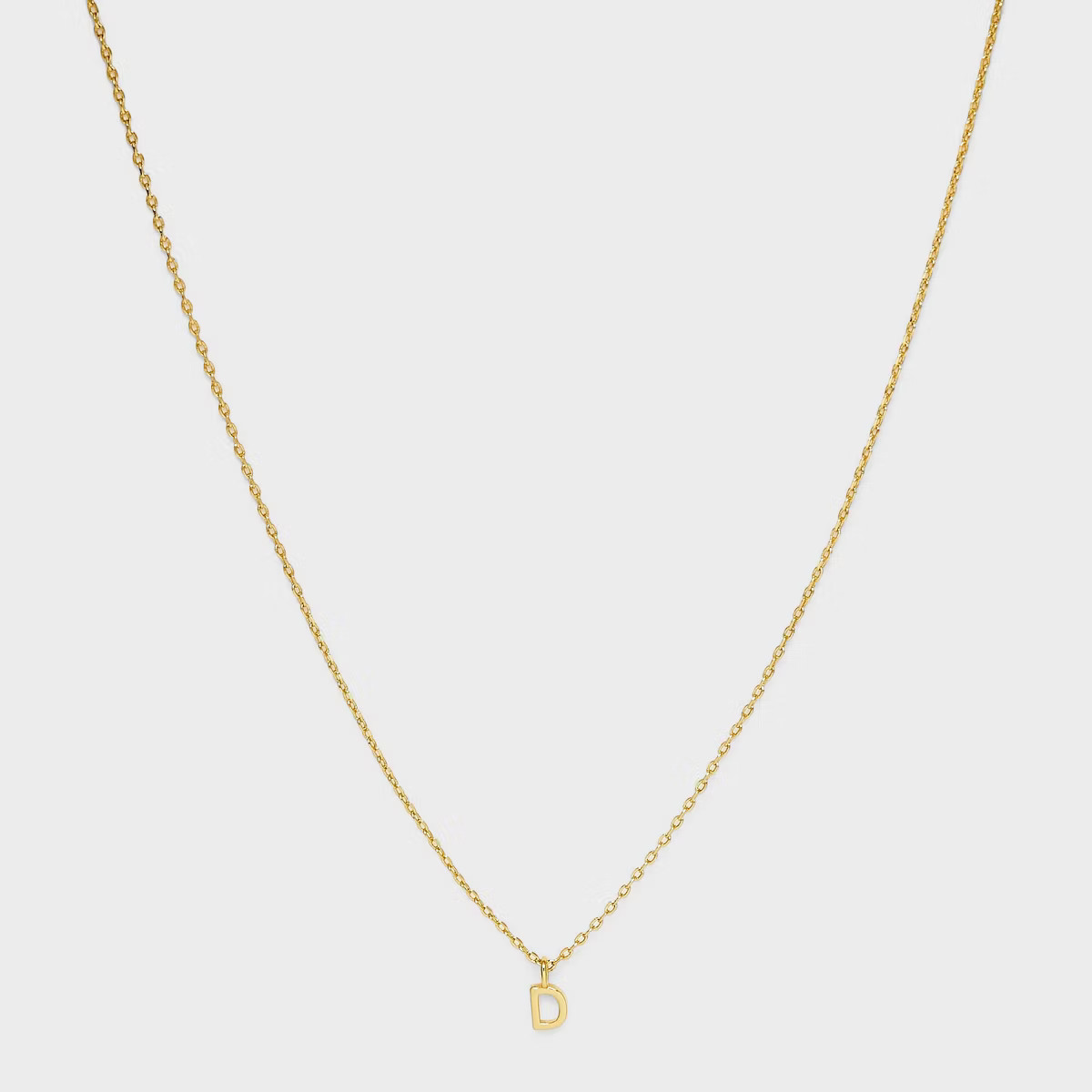 14K Gold Plated Small Polished Initial Pendant Necklace - A New Day™ Gold | Target